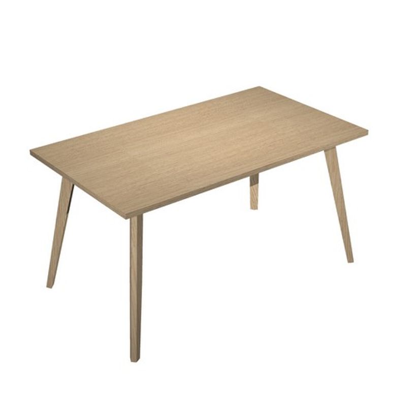 2012349512074-Bureau LEONARDO - 140 cm - Pieds bois - Chêne-P_79441744_1-0