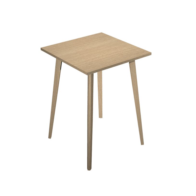 2012349512272-Table haute - 80 x 80 x 105 cm - Pieds bois - Chêne-P_79441754_1-0