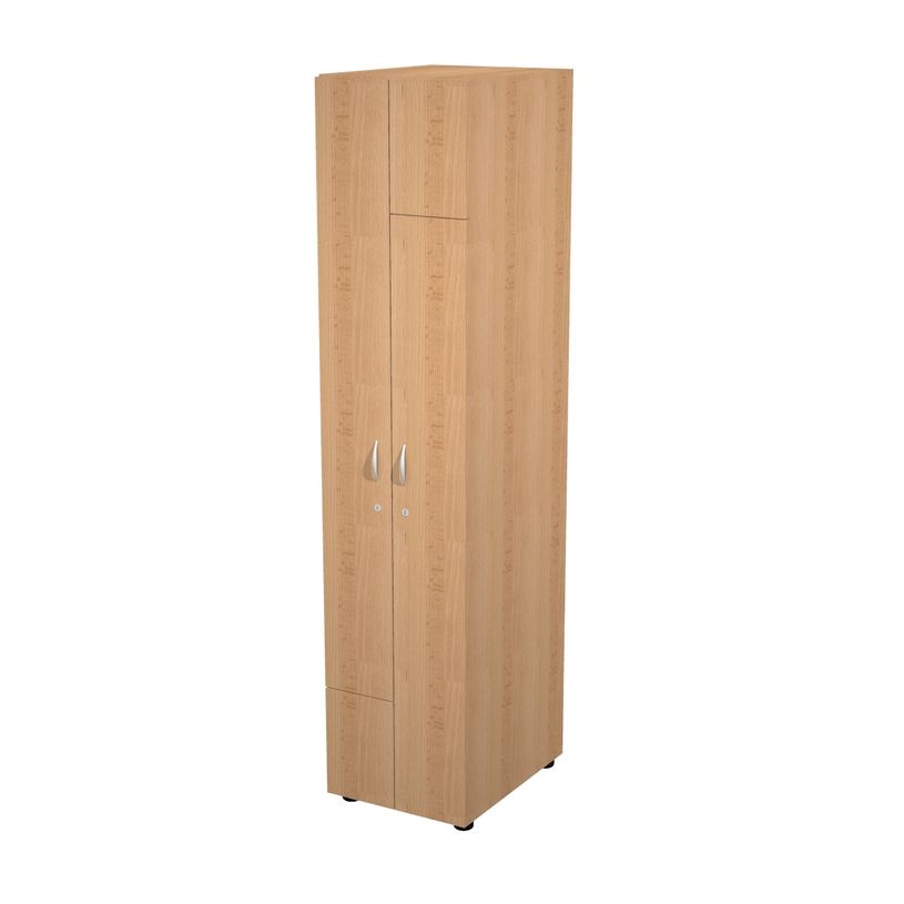 2012349514641-Armoire vestiaire 2 portes - H185 x L40 x P52 cm - Hêtre--0