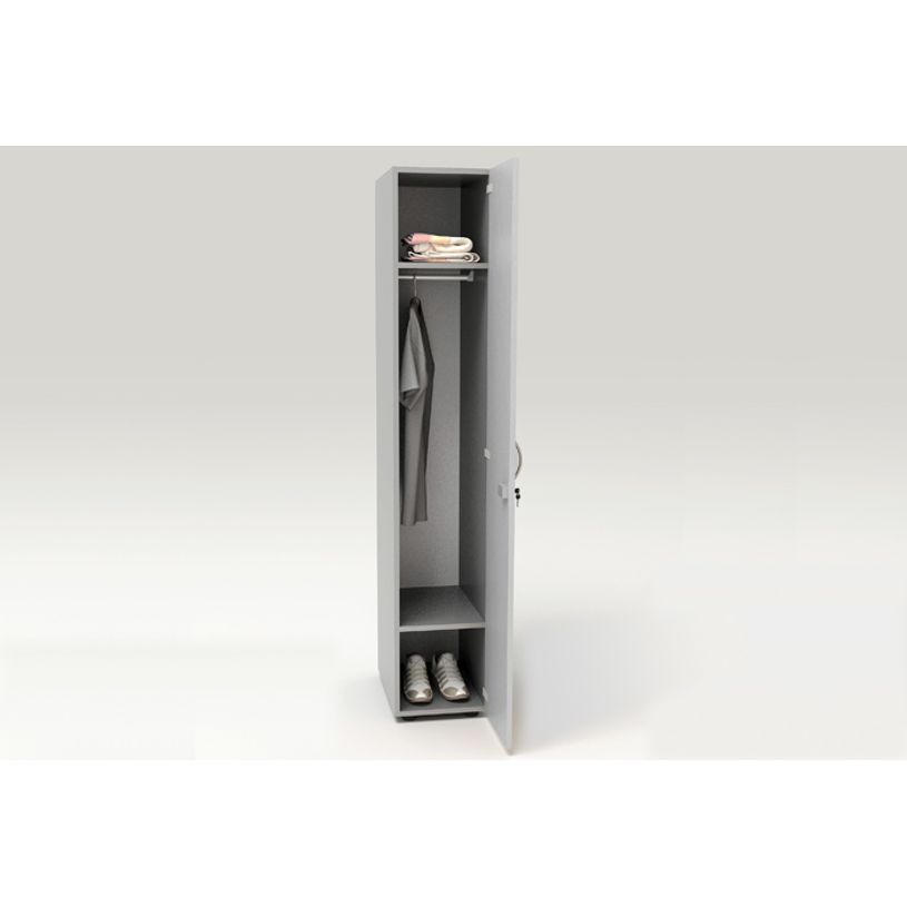 2012349514665-Armoire vestiaire 1 porte - H185 x L33 x P52 cm - Hêtre--0