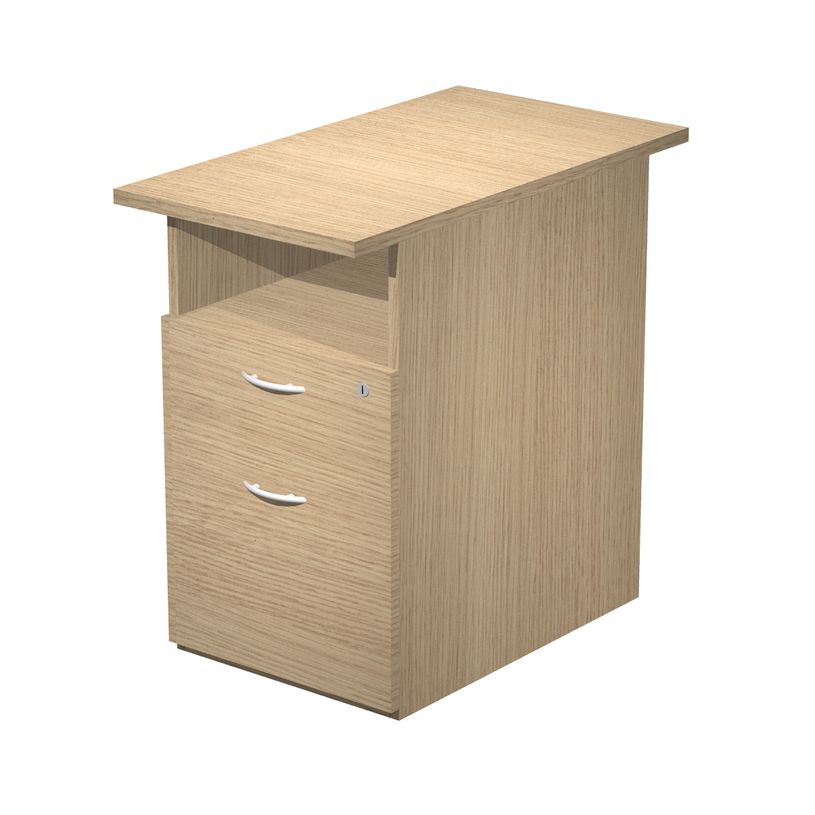 2012349513965-Caisson hauteur bureau Trend - L43xP80xH72 cm - 2 tiroirs dont 1 DS + 1 niche - imitation c-P_79441838_1-0