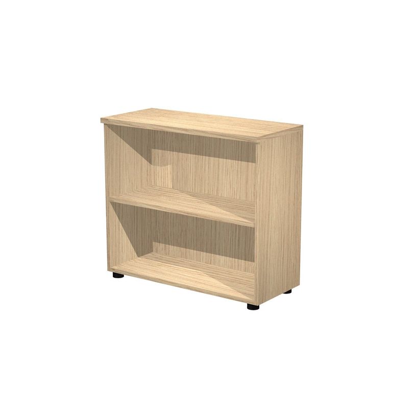 7331910009634-Bibliothèque basse Trend - L80xP35xH72 cm - 1 étagère - imitation chêne-P_79441841_1-0