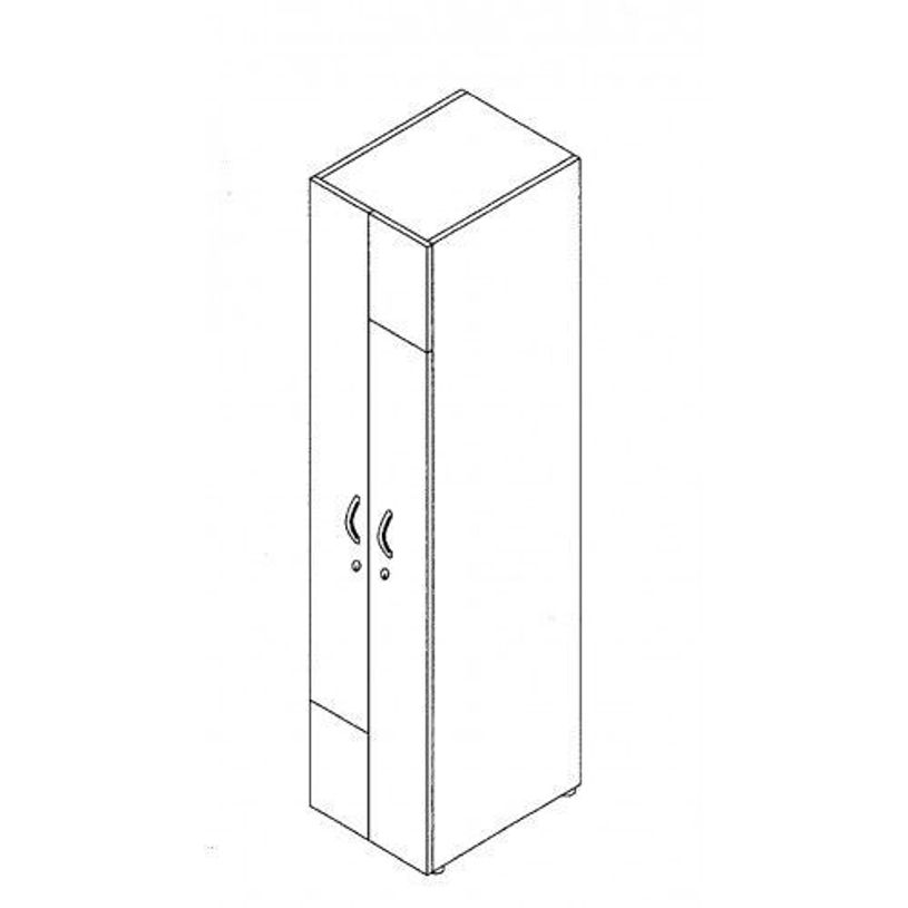 2012349514689-Armoire vestiaire 2 portes - H185 x L40 x P52 cm - Gris-P_79441874_3-2