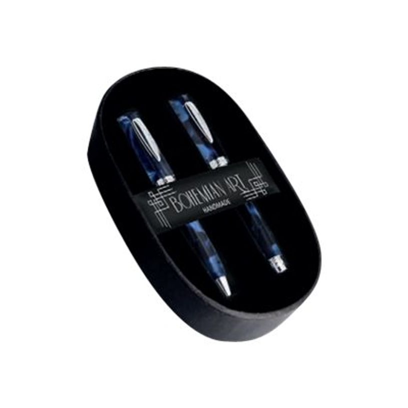 4014421440167-Online Bohemian Art - Parure stylo à bille et sylo plume bleu-P_79442024_1-0