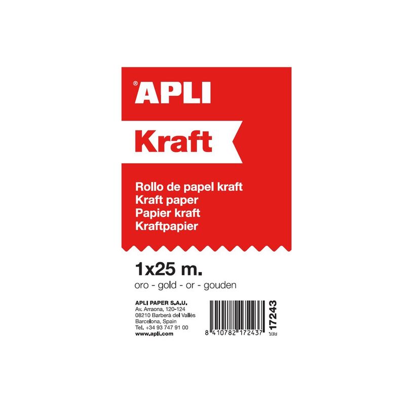 8410782172437-Apli Agipa - Papier cadeau kraft - 100 cm x 25 m - 70 g/m² - or-P_79442093_2-1