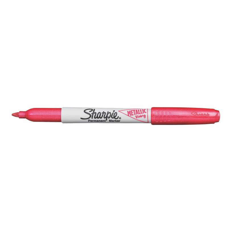 3026980671044-Sharpie Metallic - Marqueur permanent - pointe fine - rouge rubis-P_79442117_2-1