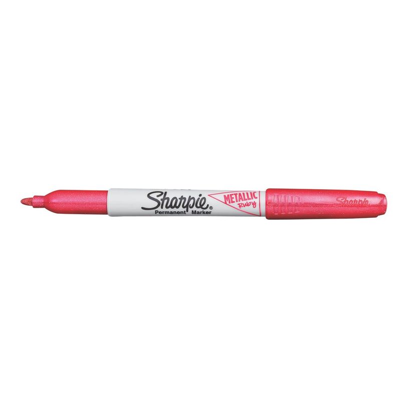 3026980671044-Sharpie Metallic - Marqueur permanent - pointe fine - rouge rubis-P_79442117_3-2