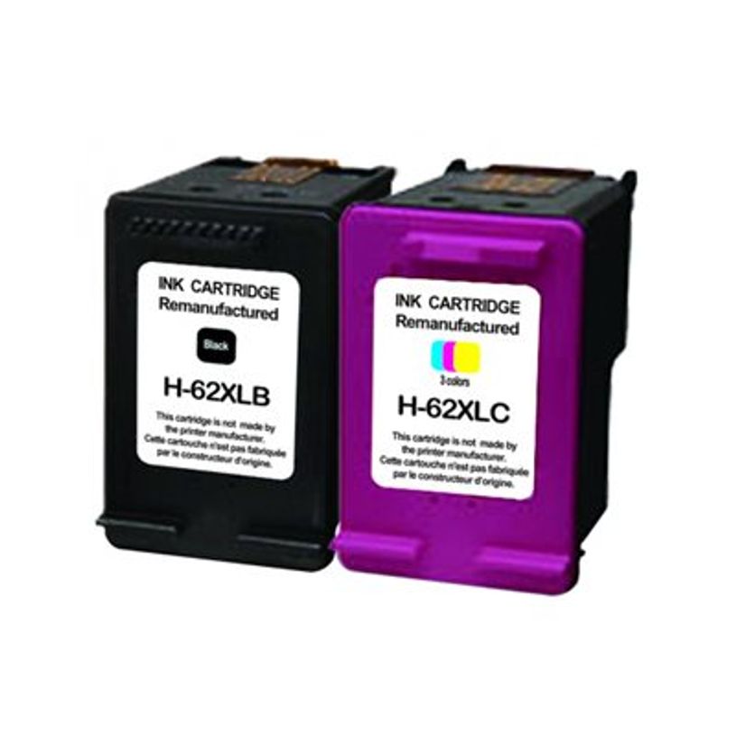 3584770903879-Cartouche compatible HP 62XL - pack de 2 - noir, cyan, magenta, jaune - Uprint-P_79442128_4-2