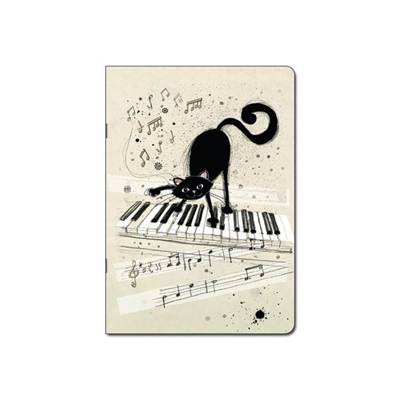 3700572723778-Kiub Bug Art - Carnet de notes A5 - ligné - 60 pages - Chat sur piano-P_79442211_1-0