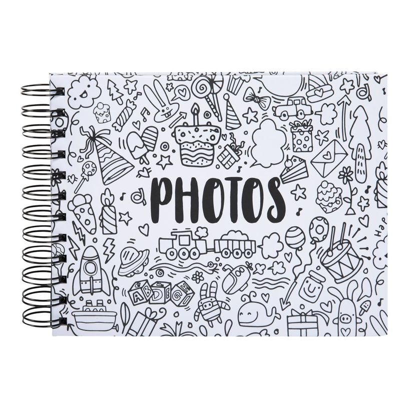 3130630151128-Exacompta Gribouille - Album photos à spirales 23 x 16 cm - 50 pages noires-P_79442621_1-0