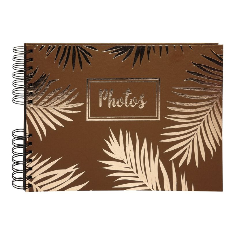 3130630162094-Exacompta Palma - Album photos à spirales 32 x 22 cm - 50 pages noires - or-P_79442625_1-0