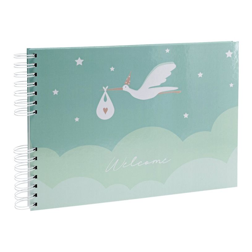 3130630163343-Exacompta Cigogne - Album photos à spirales 32 x 22 cm - 50 pages blanches - bleu-P_79442630_2-1