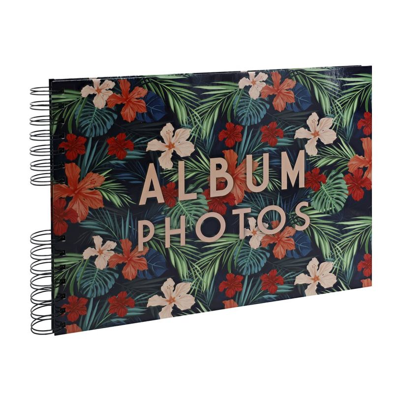 3130630167884-Exacompta Tropical - Album photos à spirales 32 x 22 cm - 50 pages noires - fleurs-P_79442632_2-1