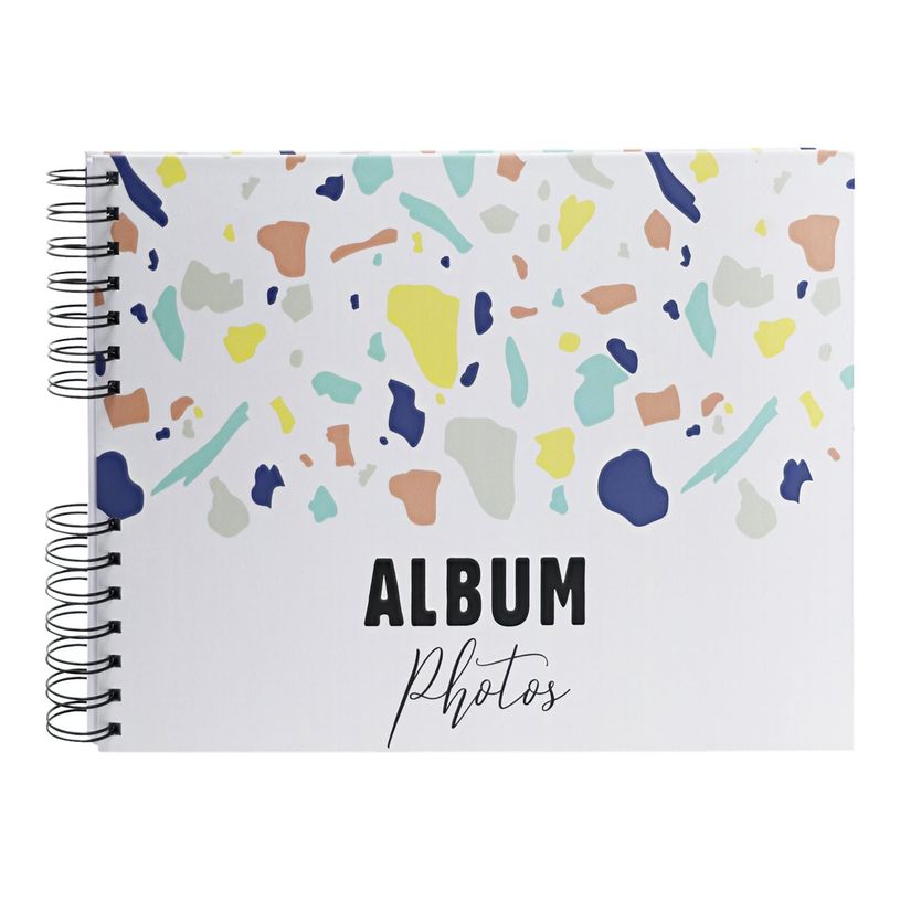 3130630168430-Exacompta Terrazzo - Album photos à spirales 32 x 22 cm - 50 pages blanches-P_79442635_1-0