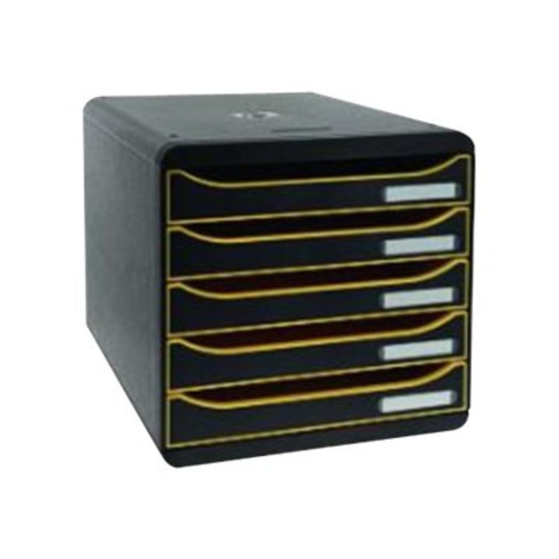 9002493424548-Exacompta BigBox Plus - Module de classement 5 tiroirs - noir/orange/noir-P_79442642_1-0