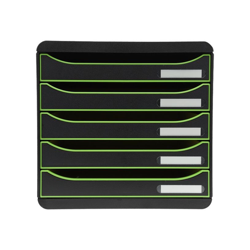 9002493424562-Exacompta BigBox Plus - Module de classement 5 tiroirs - noir/vert pomme/noir-P_79442644_1-0