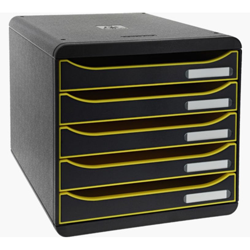 9002493424586-Exacompta BigBox Plus - Module de classement 5 tiroirs - noir/pamplemousse/noir-P_79442646_1-0
