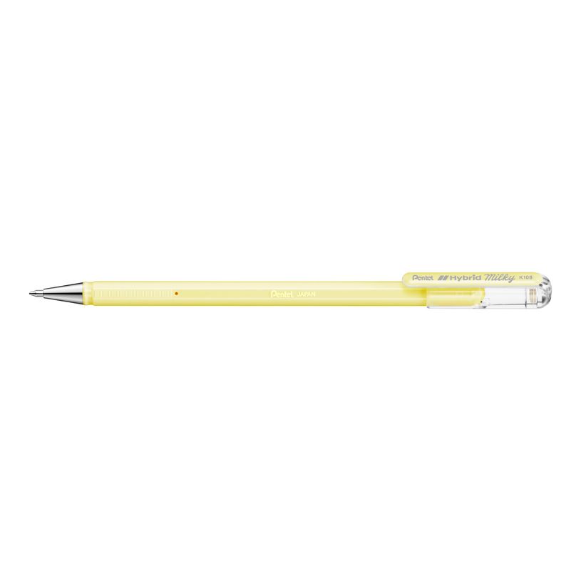 0884851039651-Pentel Hybrid Milky - Roller - 0,8 mm - jaune-P_79442671_2-1