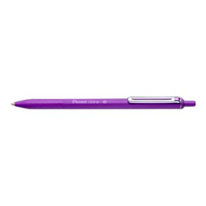0884851041241-Pentel iZee - Stylo à bille rétractable - violet - 1 mm - pointe large-P_79442692_3-2