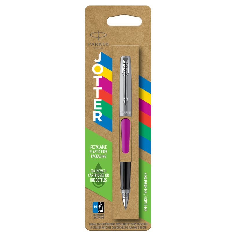 3026980968601-Parker Jotter Original - Stylo plume magenta - pointe moyenne--0