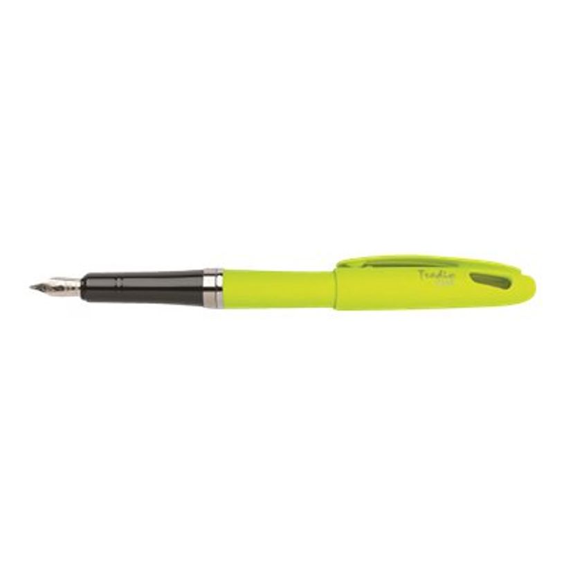 3474371980068-Pentel Tradio Fluo - Stylo plume - encre bleue - corps jaune-P_79442710_3-2