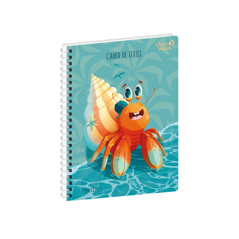 3371010532018-Quo Vadis - Cahier de textes - Spiralé - Français - Marguy Enfants - Journalier - 15x21 cm - Papier Clairefontaine blanc - Fabri--0