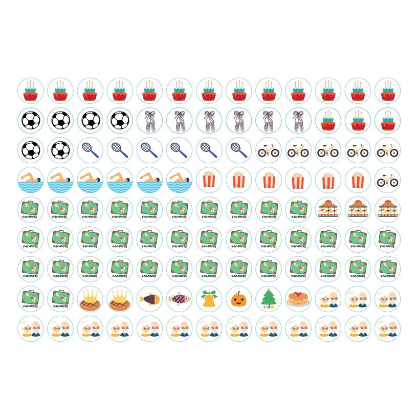 3371010442744-Calendrier à feuilles Kawaii - Septembre à Août - 30 x 30 cm - animaux - Quo Vadis-P_79443187_4-3