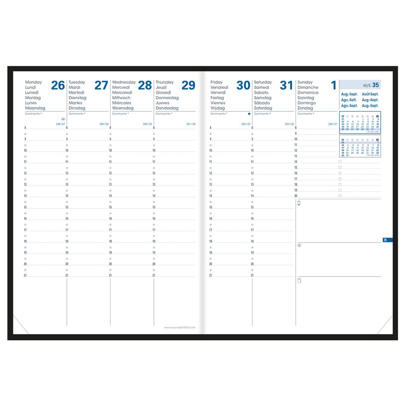 3371010443260-Agenda à élastique Everest Président 16 mois - 1 semaine sur 2 pages - 21 x 27 cm - gris-P_79443193_2-1