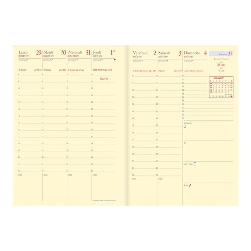 3371010445813-Quo Vadis - Agenda Soho Universitaire Prestige - 1 semaine sur 2 pages - 10 x 15 cm - rose-P_79443209_1-2