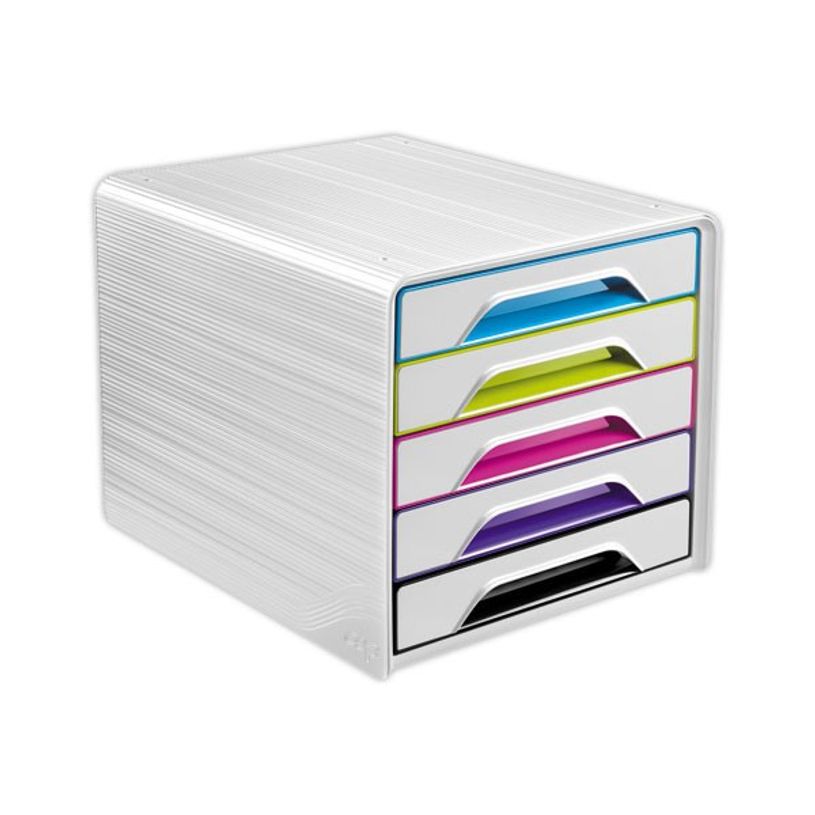 3462159011844-CEP Smoove Arctic - Module de classement 5 tiroirs - blanc/multicolore-P_79443236_1-0