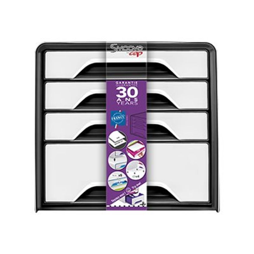 3462159012063-CEP Smoove - Module de classement 4 tiroirs - blanc/noir-P_79443242_1-5