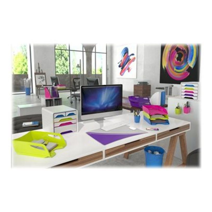 3462159012124-CEP Smoove Arctic - Module de classement 5 tiroirs panachés - blanc/muliticolore-P_79443243_2-4