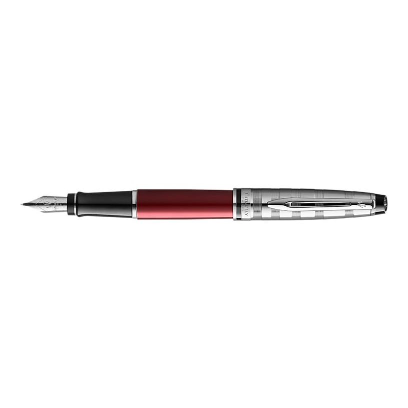 3026980936600-Waterman Deluxe - Roller rouge - pointe fine-P_79443284_1-0