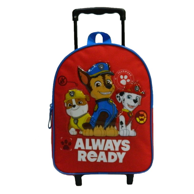 4891320442436-Paw Patrol - Sac à dos à roulettes 1 compartiment - rouge  - Bagtrotter-P_79443532_1-0