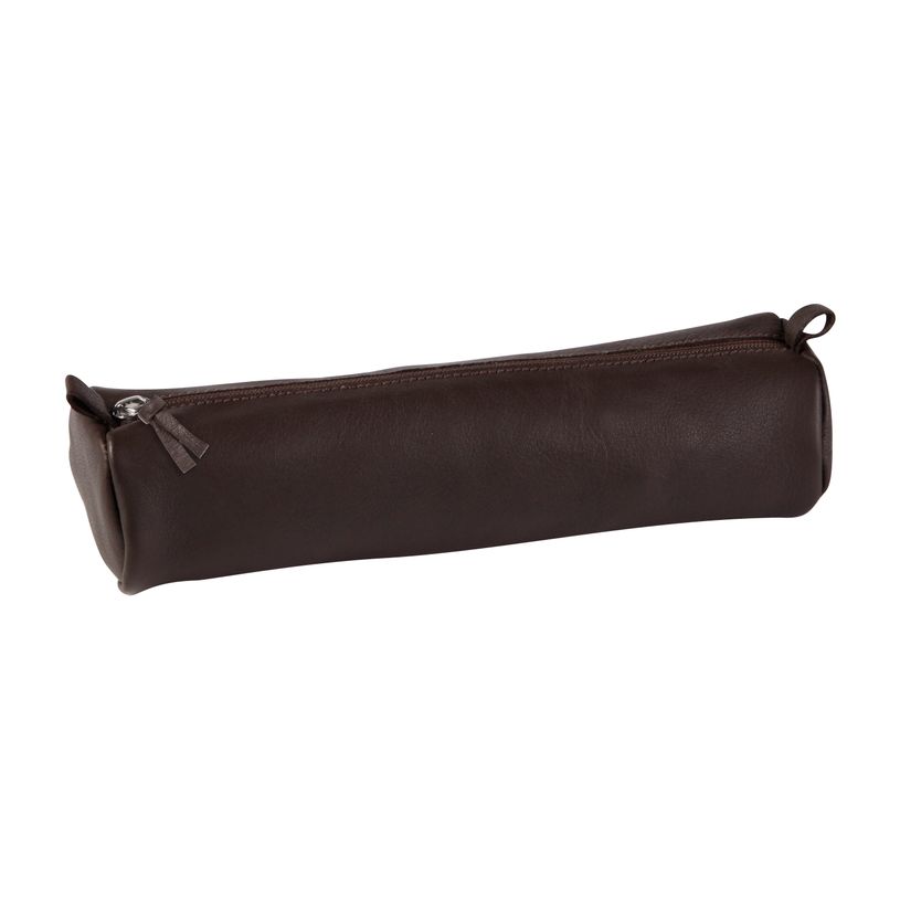 3329680083057-Clairefontaine - Trousse ronde - cuir teinté - marron-P_79443562_1-0