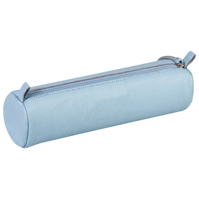 3329684101597-Clairefontaine - Trousse ronde - cuir teinté - bleu ciel-P_79443564_1-0
