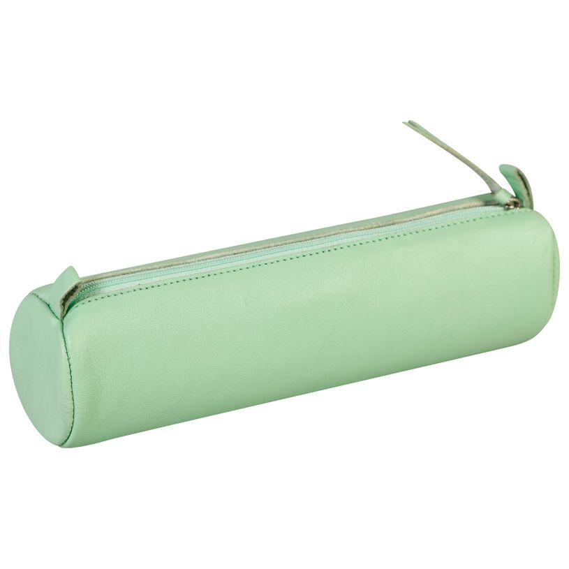 3329684101603-Clairefontaine - Trousse ronde - cuir teinté - vert pistache-P_79443565_1-0