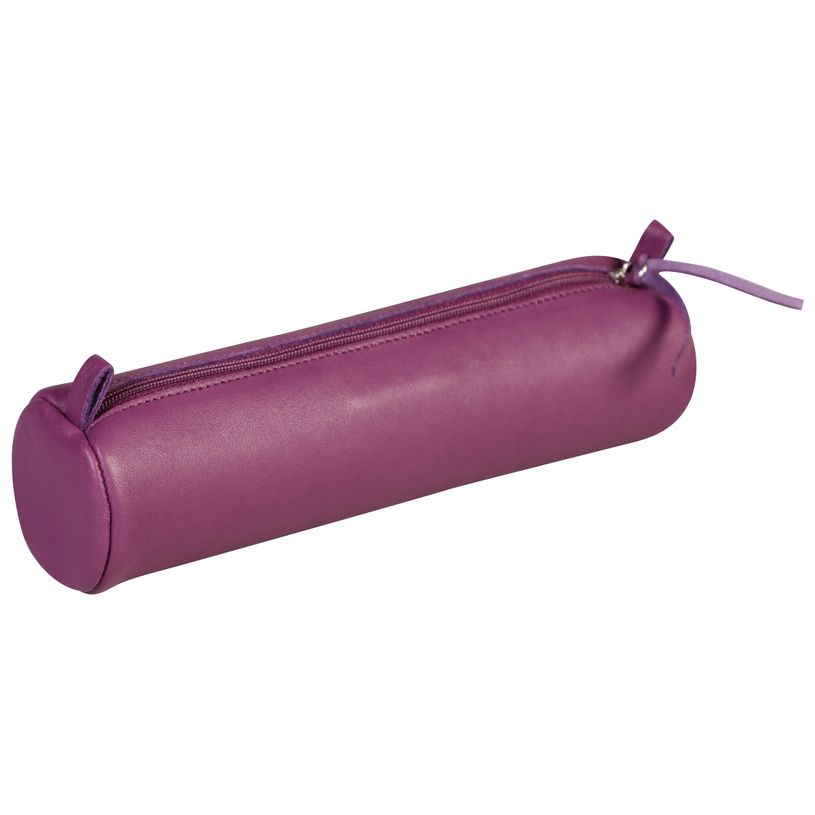 3329684101634-Clairefontaine - Trousse ronde - cuir teinté - violet-P_79443568_1-0
