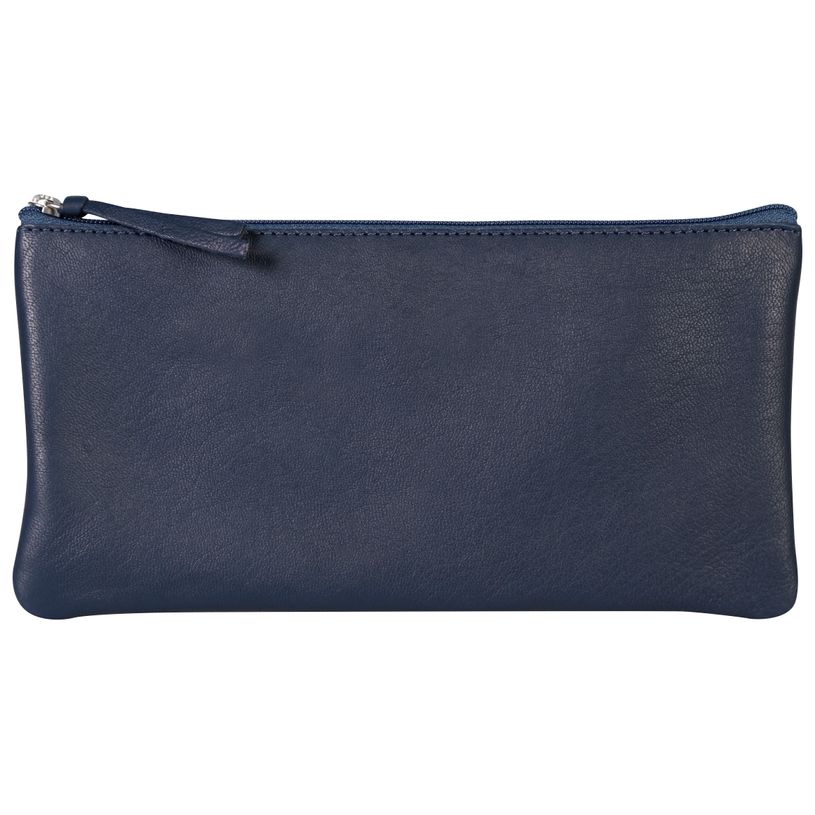 3329684101672-Clairefontaine - Trousse plate - cuir teinté - bleu foncé-P_79443572_1-0