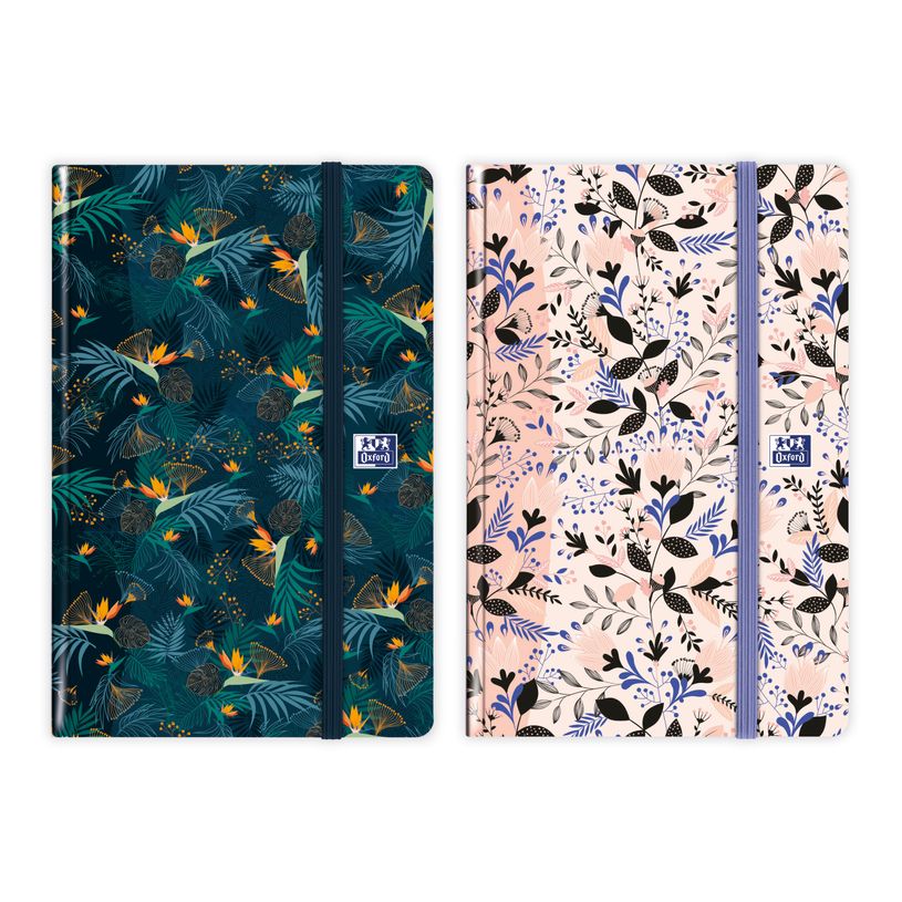 3147280052941-Agenda à élastique Oxford Flowers - 1 semaine sur 2 pages - 10 x 15 cm - différents mod