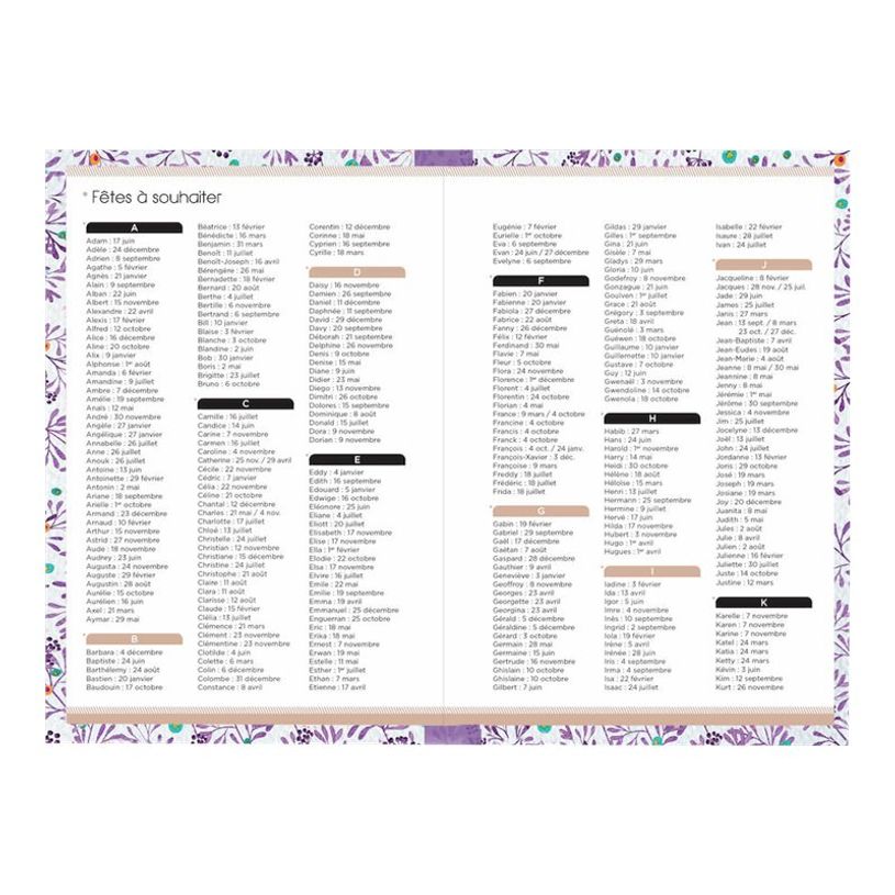 3147280060915-Agenda Scolaire Oxford Flowers - 12x18cm - 4 décors - Hamelin-P_79443582_2-1