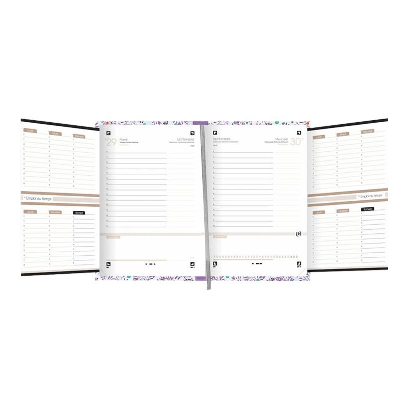 3147280060915-Agenda Scolaire Oxford Flowers - 12x18cm - 4 décors - Hamelin-P_79443582_3-3