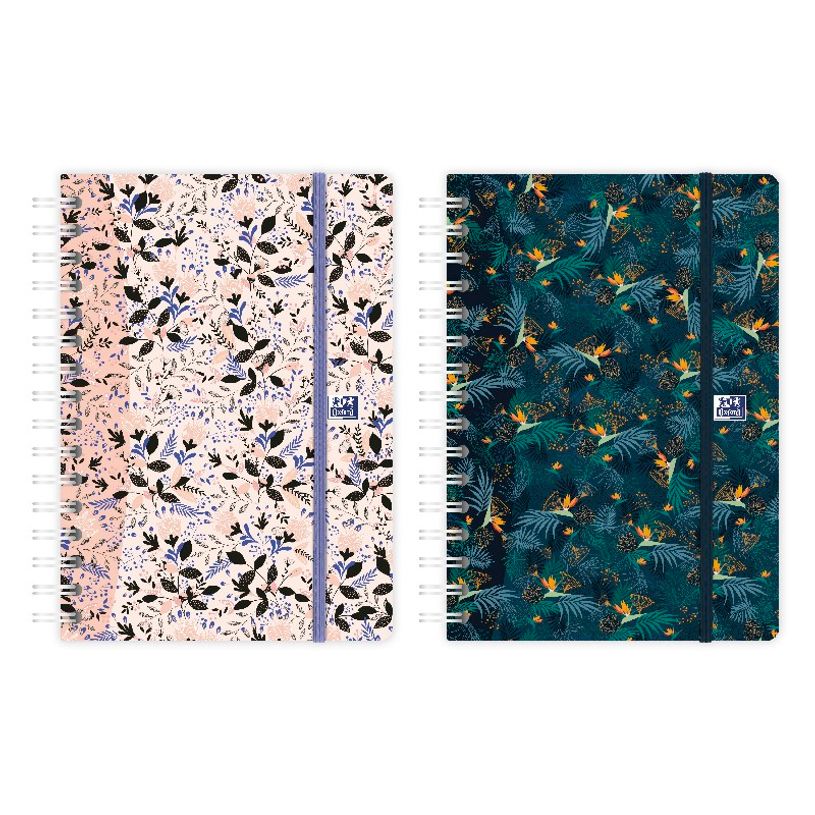 3147280098642-Agenda spiralé à élastique Oxford Flowers - 1 semaine sur 2 pages - 15 x 21 cm - différents m-P_79443584_5-0