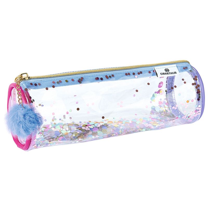 3108726489554-Trousse ronde Confettis 1 compartiment - 4 décors disponibles - Oberthur-P_79443726_2-1