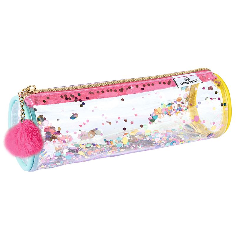 3108726489554-Trousse ronde Confettis 1 compartiment - 4 décors disponibles - Oberthur-P_79443726_3-2