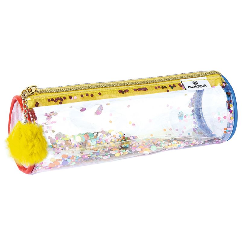 3108726489554-Trousse ronde Confettis 1 compartiment - 4 décors disponibles - Oberthur-P_79443726_4-3