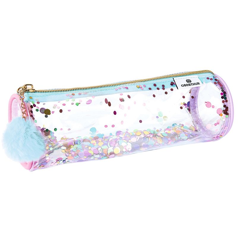 3108726489554-Trousse ronde Confettis 1 compartiment - 4 décors disponibles - Oberthur-P_79443726_5-4