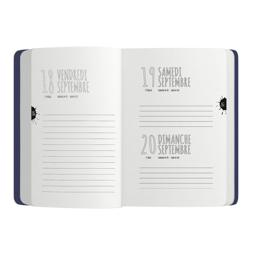 3664447075723-Agenda semi-rigide Von Dutch - 1 jour par page - 12,5 x 17,5 cm - Oberthur-P_79443747_2-1