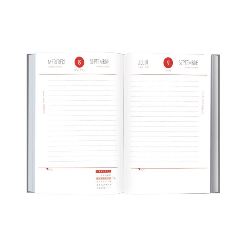 3664447076393-Agenda Basket - 1 jour par page - 12,5 x 17,5 cm - 2 décors au choix - Oberthur-P_79443750_3-2