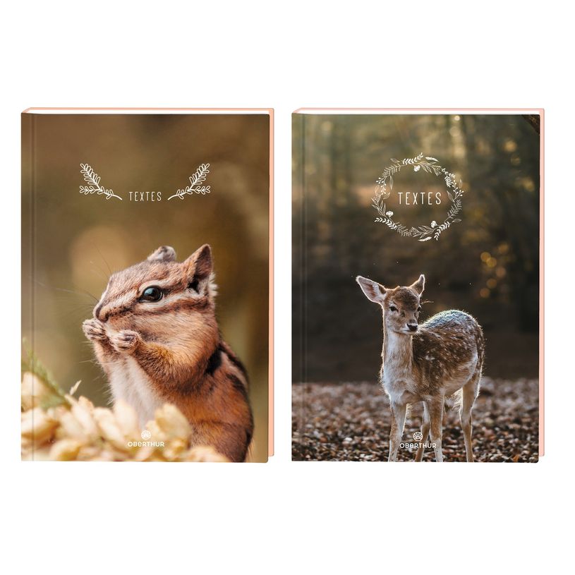 3664447077482-Cahier de textes Faon ou Ecureuil - 15,5 x 22 cm - Oberthur-P_79443756_1-0